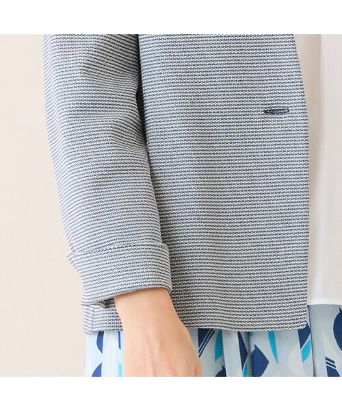 LOBJIE / ロブジェ ノーカラージャケット | キーネックジャケット | 詳細5