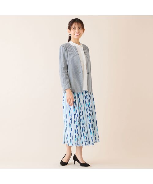 LOBJIE / ロブジェ ノーカラージャケット | キーネックジャケット | 詳細8