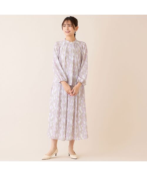 LOBJIE / ロブジェ シャツ・ブラウス | 【洗える・セットアップ可】幾何柄ギャザーブラウス | 詳細5