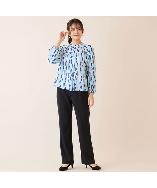 LOBJIE / ロブジェ シャツ・ブラウス | 【洗える・セットアップ可】幾何柄ギャザーブラウス | 詳細12