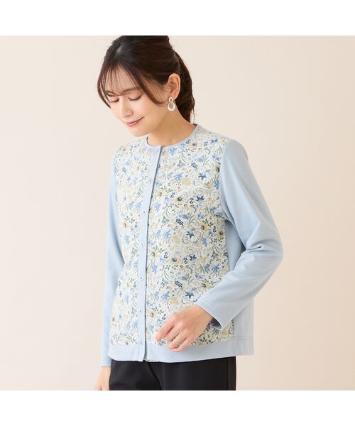 LOBJIE / ロブジェ カーディガン・ボレロ | 【洗える・アンサンブル可・日本製】ボタニカル柄カーディガン | 詳細3