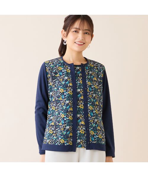 LOBJIE / ロブジェ カーディガン・ボレロ | 【洗える・アンサンブル可・日本製】ボタニカル柄カーディガン | 詳細7