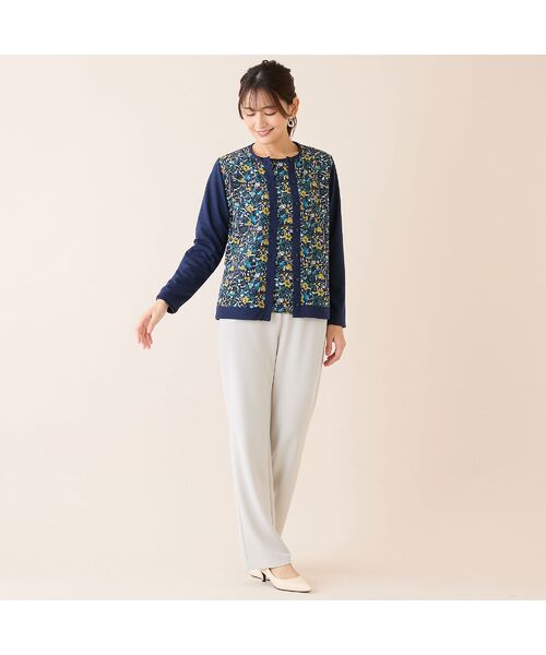 LOBJIE / ロブジェ カーディガン・ボレロ | 【洗える・アンサンブル可・日本製】ボタニカル柄カーディガン | 詳細12