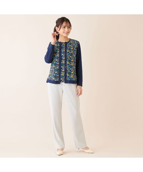 LOBJIE / ロブジェ カーディガン・ボレロ | 【洗える・アンサンブル可・日本製】ボタニカル柄カーディガン | 詳細14
