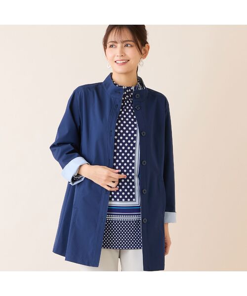 LOBJIE / ロブジェ その他アウター | スタンドカラーボンディングコート（ダークブルー）