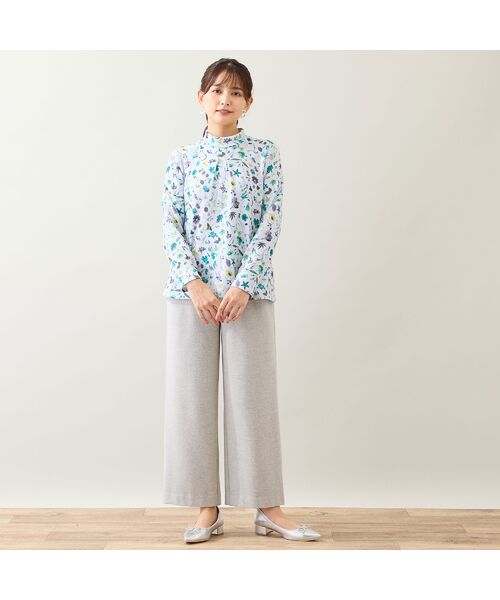 LOBJIE / ロブジェ カットソー | 【洗える・日本製】ボタニカル柄起毛カットソー | 詳細10