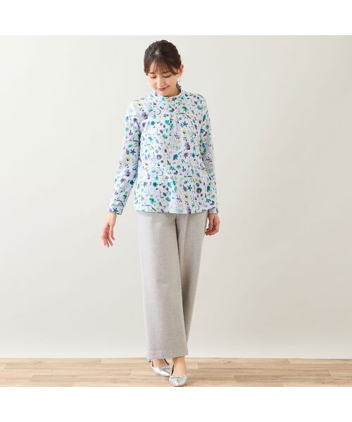 LOBJIE / ロブジェ カットソー | 【洗える・日本製】ボタニカル柄起毛カットソー | 詳細11