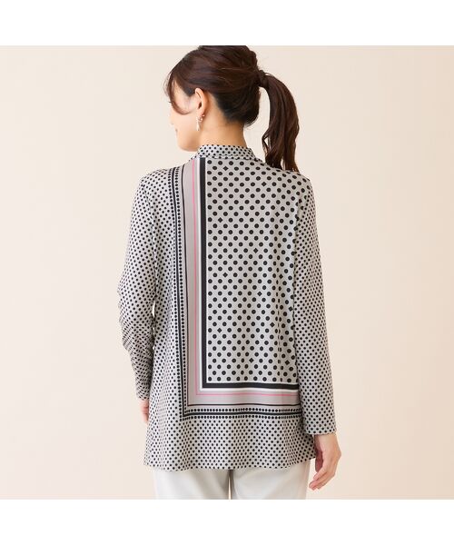 LOBJIE / ロブジェ カットソー | 【洗える・日本製】ドットパネル柄チュニック | 詳細1