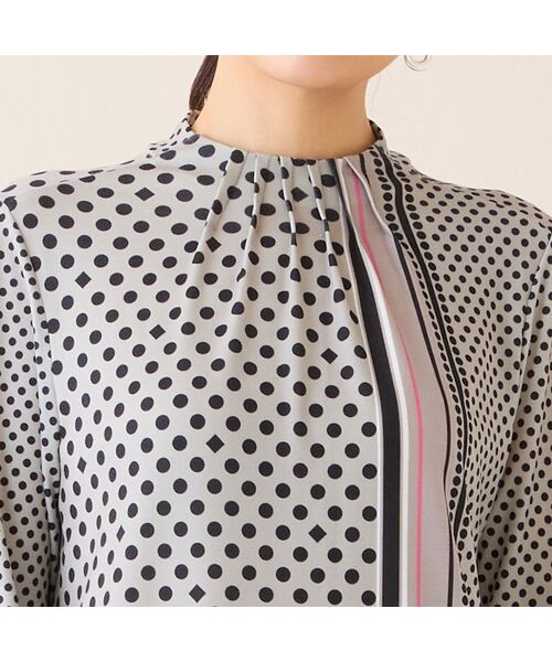LOBJIE / ロブジェ カットソー | 【洗える・日本製】ドットパネル柄チュニック | 詳細3