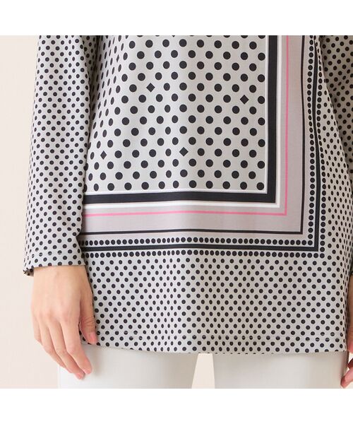 LOBJIE / ロブジェ カットソー | 【洗える・日本製】ドットパネル柄チュニック | 詳細4
