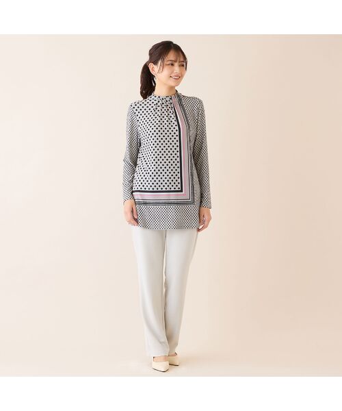 LOBJIE / ロブジェ カットソー | 【洗える・日本製】ドットパネル柄チュニック | 詳細6