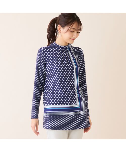 LOBJIE / ロブジェ カットソー | 【洗える・日本製】ドットパネル柄チュニック | 詳細10