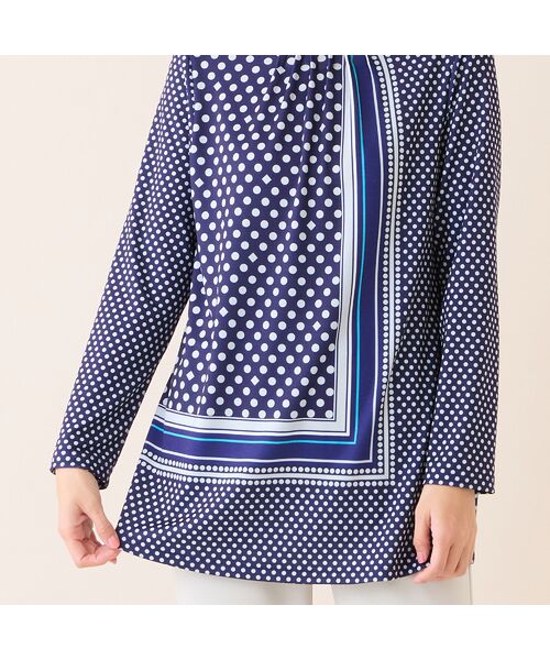 LOBJIE / ロブジェ カットソー | 【洗える・日本製】ドットパネル柄チュニック | 詳細11