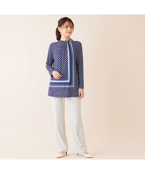 LOBJIE / ロブジェ カットソー | 【洗える・日本製】ドットパネル柄チュニック | 詳細13