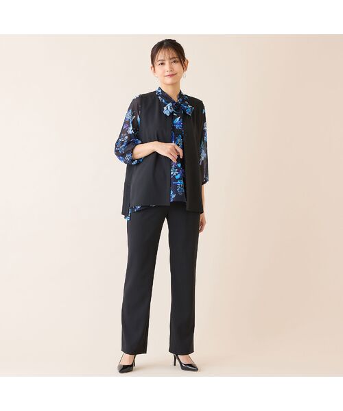 LOBJIE / ロブジェ ベスト | 【洗える・吸水速乾・セットアップ可】ストレッチツイルノーカラージレ | 詳細13