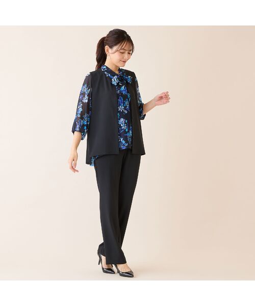 LOBJIE / ロブジェ ベスト | 【洗える・吸水速乾・セットアップ可】ストレッチツイルノーカラージレ | 詳細15