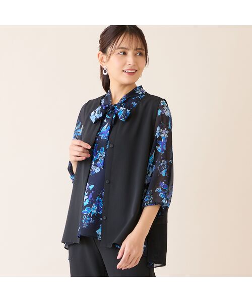 LOBJIE / ロブジェ ベスト | 【洗える・吸水速乾・セットアップ可】ストレッチツイルノーカラージレ（ブラック）