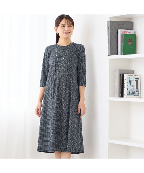 LOBJIE / ロブジェ ミニ丈・ひざ丈ワンピース | 【洗える・清涼快適素材】Breeze Coolワンピース | 詳細1