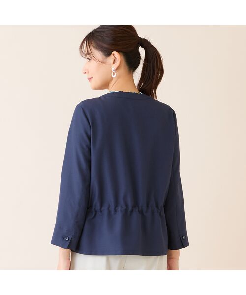 LOBJIE / ロブジェ シャツ・ブラウス | 【洗える】麻混ノーカラーブラウス | 詳細10