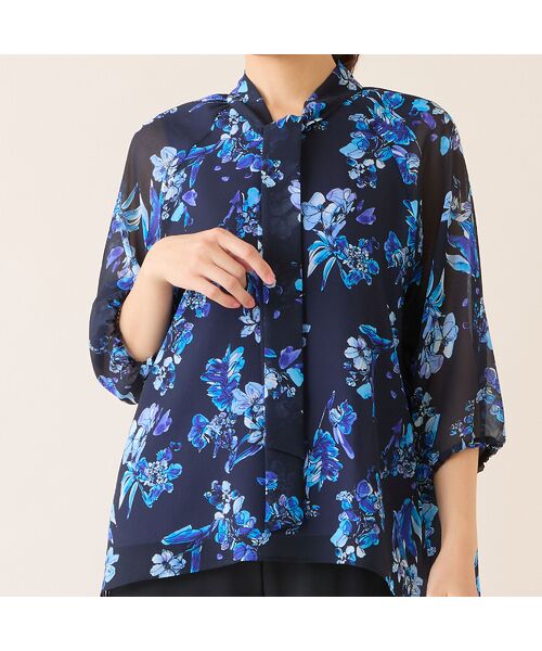 LOBJIE / ロブジェ シャツ・ブラウス | 【洗える】ボウタイフラワーブラウス | 詳細2