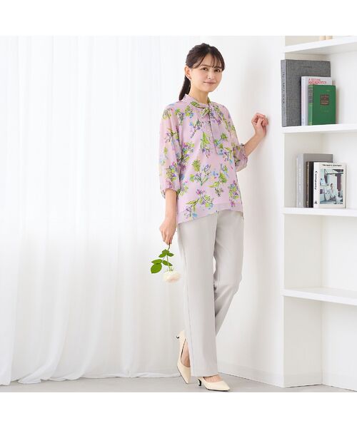 LOBJIE / ロブジェ シャツ・ブラウス | 【洗える】ボウタイフラワーブラウス | 詳細9