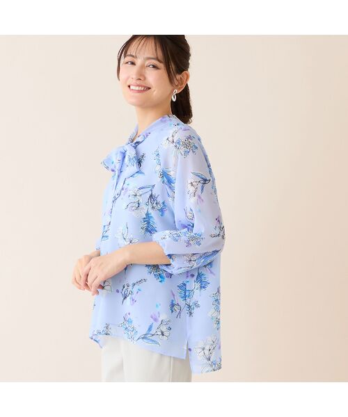 LOBJIE / ロブジェ シャツ・ブラウス | 【洗える】ボウタイフラワーブラウス | 詳細12