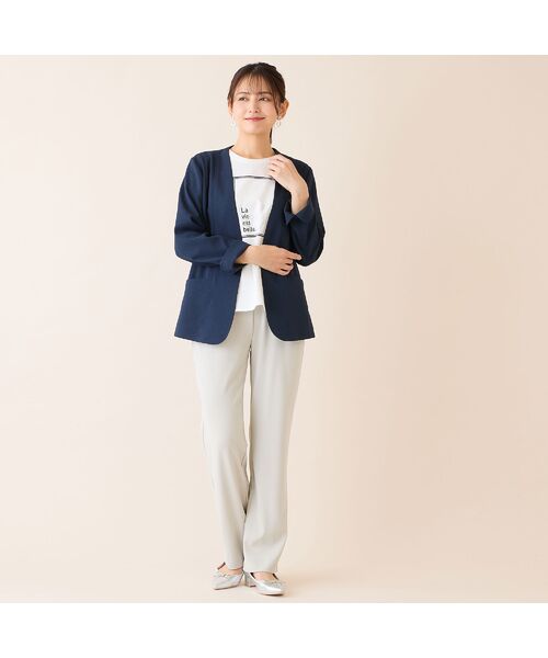 LOBJIE / ロブジェ その他パンツ | 【洗える・吸水速乾・セットアップ可】ストレッチツイルストレートパンツ | 詳細10