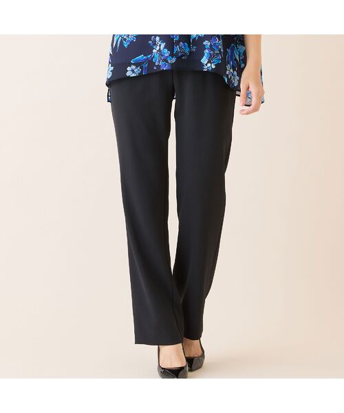 LOBJIE / ロブジェ その他パンツ | 【洗える・吸水速乾・セットアップ可】ストレッチツイルストレートパンツ（ブラック）