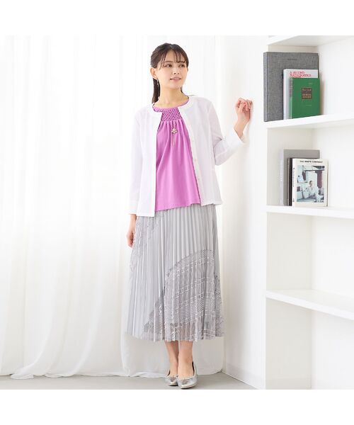 LOBJIE / ロブジェ カットソー | 【洗える】スモッキング刺繍プルオーバー | 詳細5