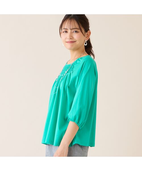 LOBJIE / ロブジェ カットソー | 【洗える】スモッキング刺繍プルオーバー | 詳細11