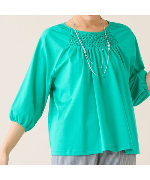 LOBJIE / ロブジェ カットソー | 【洗える】スモッキング刺繍プルオーバー | 詳細12