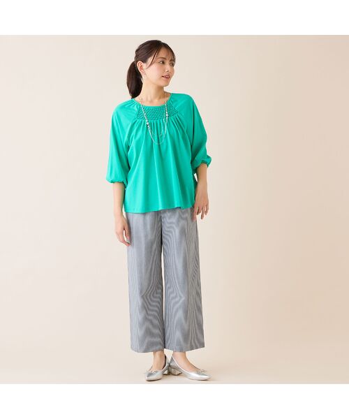 LOBJIE / ロブジェ カットソー | 【洗える】スモッキング刺繍プルオーバー | 詳細14