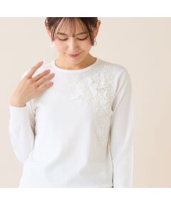 LOBJIE / ロブジェ ニット・セーター | フラワーレースつきセーター