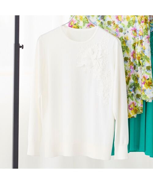 LOBJIE / ロブジェ ニット・セーター | フラワーレースつきセーター | 詳細10