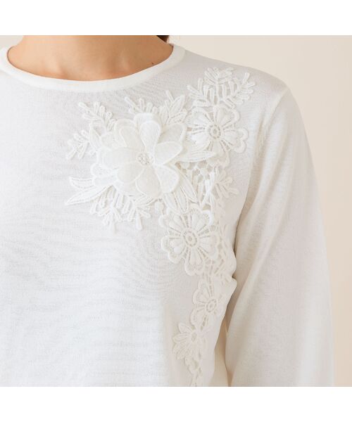LOBJIE / ロブジェ ニット・セーター | フラワーレースつきセーター | 詳細4