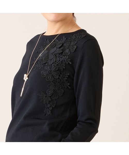 LOBJIE / ロブジェ ニット・セーター | フラワーレースつきセーター | 詳細12