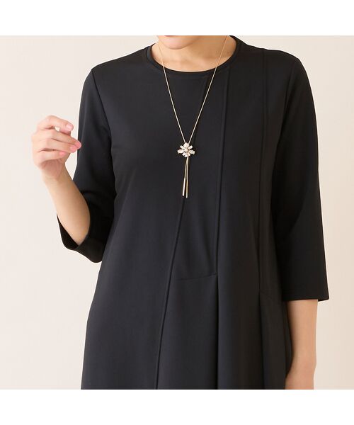 LOBJIE / ロブジェ ミニ丈・ひざ丈ワンピース | 【洗える】タックデザインワンピース | 詳細3