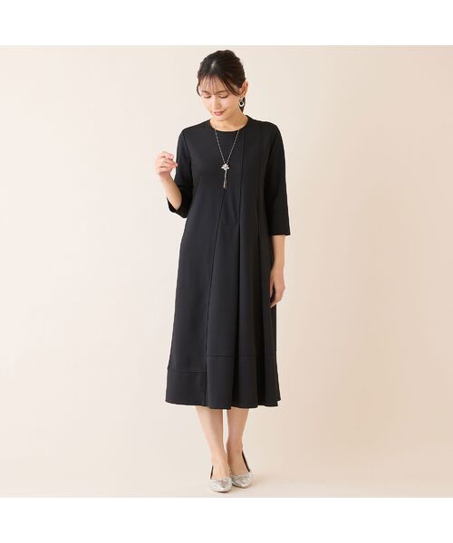 LOBJIE / ロブジェ ミニ丈・ひざ丈ワンピース | 【洗える】タックデザインワンピース | 詳細6