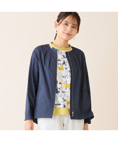 LOBJIE / ロブジェ ノーカラージャケット | 【花粉対策】ノーカラージャケット | 詳細1