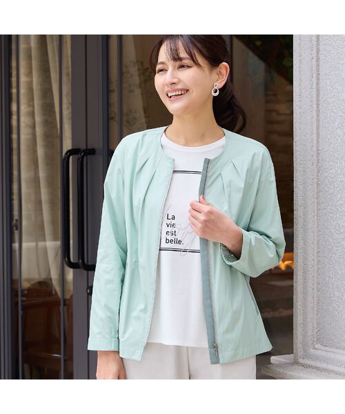 LOBJIE / ロブジェ ノーカラージャケット | 【花粉対策】ノーカラージャケット | 詳細6