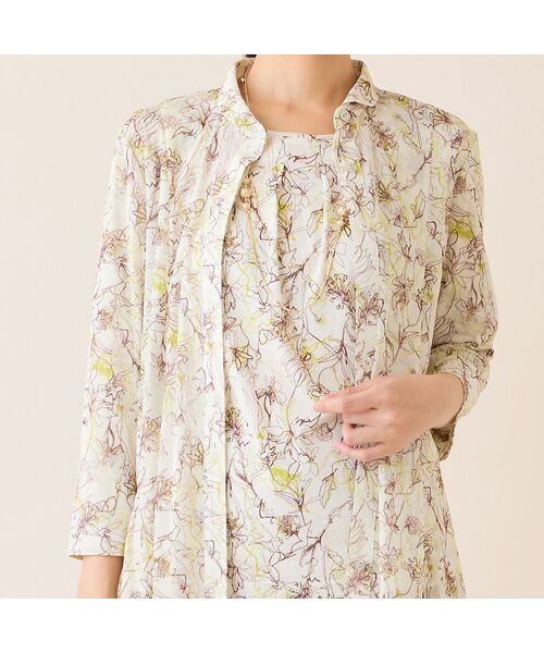 LOBJIE / ロブジェ シャツ・ブラウス | 【洗える・アンサンブル可】花柄チュールシャツ | 詳細3