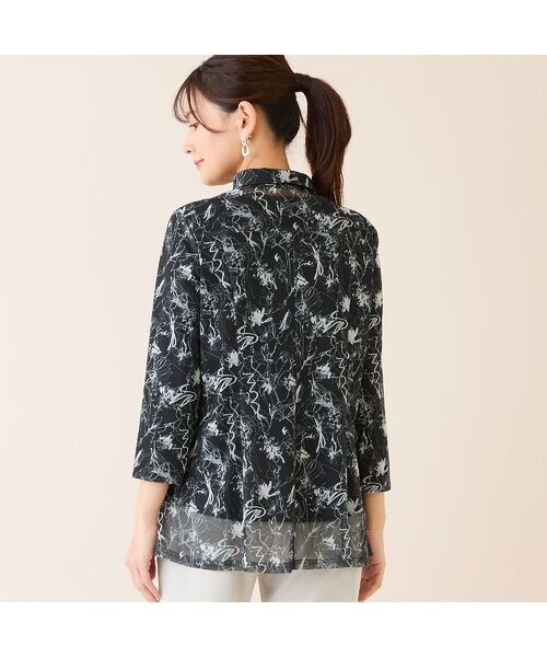 LOBJIE / ロブジェ シャツ・ブラウス | 【洗える・アンサンブル可】花柄チュールシャツ | 詳細7