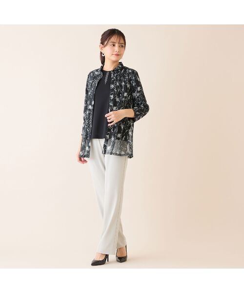 LOBJIE / ロブジェ シャツ・ブラウス | 【洗える・アンサンブル可】花柄チュールシャツ | 詳細10