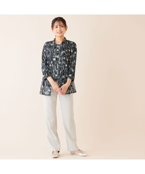 LOBJIE / ロブジェ シャツ・ブラウス | 【洗える・アンサンブル可】花柄チュールシャツ | 詳細15