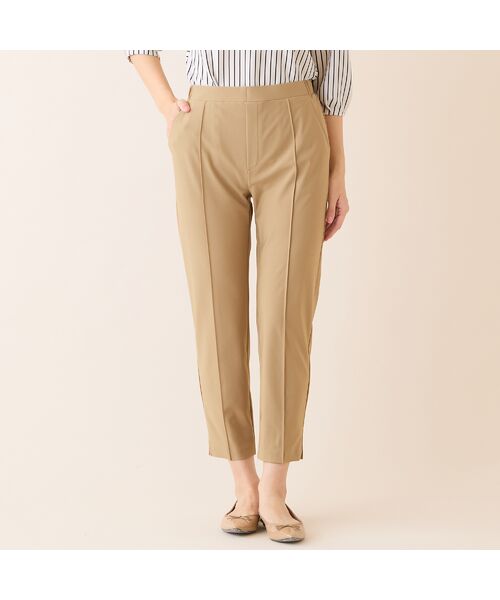LOBJIE / ロブジェ ショート・ハーフ・半端丈パンツ | 【洗える・接触冷感・S～LLサイズ】フロントピンタック　クロップドパンツ | 詳細1