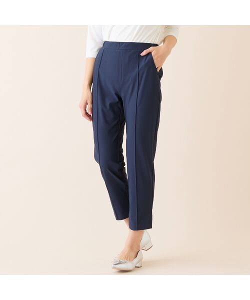 LOBJIE / ロブジェ ショート・ハーフ・半端丈パンツ | 【洗える・接触冷感・S～LLサイズ】フロントピンタック　クロップドパンツ | 詳細9