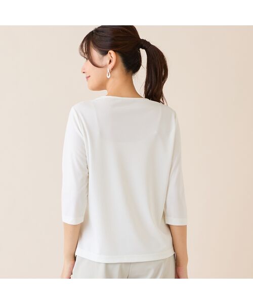 LOBJIE / ロブジェ カットソー | 【洗える・日本製】襟刺繍カットソー | 詳細1
