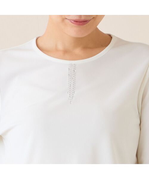 LOBJIE / ロブジェ カットソー | 【洗える・日本製】襟刺繍カットソー | 詳細3