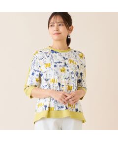 LOBJIE / ロブジェ カットソー | 【洗える・綿100%・日本製】手描きフラワーカットソー