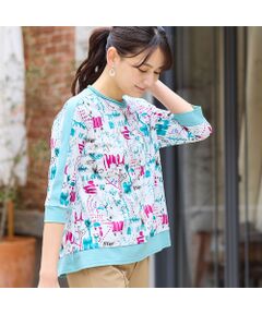 LOBJIE / ロブジェ カットソー | 【洗える・綿100%・日本製】手描きフラワーカットソー